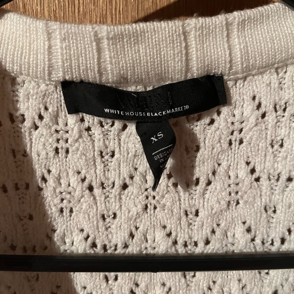 White House Black Market Ivory Knit Sweater - Picture 3 of 4